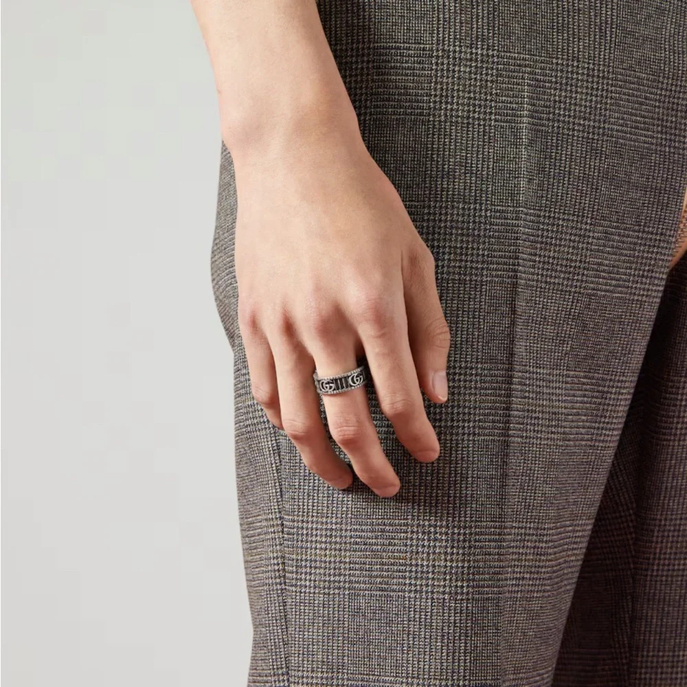 NWT Gucci Wide Interlocking G Marmont Ring size M (8) - Picture 6 of 8